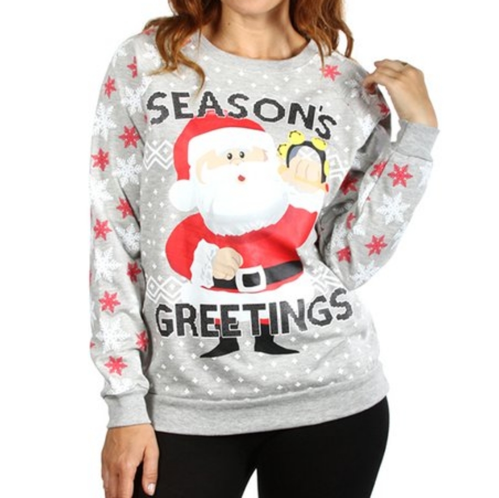 Rudolph‎ Season's Greetings Sweater, Size L (11-13)